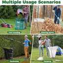 Outdoor Trash Bag Holder Metal Garden Trash Bag Holder for Yard Waste Stand Holds 30-45 Gallons Leaf Bag Holder with 4 Clips for Leaves Camping Lawn Party Weeding Yard Gardening1pcs+4clips