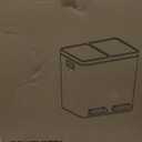 SONGMICS Trash Can, 2 x 8 Gallon (2 x 30 L) Garbage Can for Kitchen, with 15 Trash Bags, 2 Compartments, Plastic Inner Buckets and Hinged Lids, Airtight, Silver and Black ULTB60NL