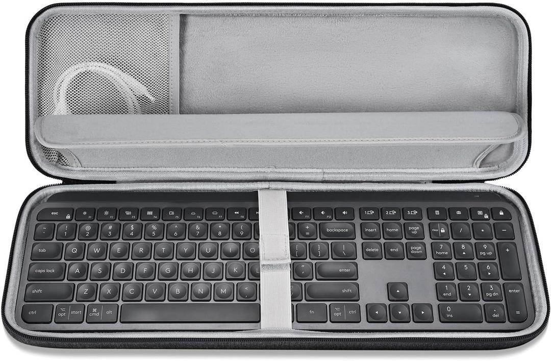 CASEDAO Hard Keyboard Carrying Case Sleeve Cover for MX Keys S/MX Keys Advanced Wireless Illuminated Keyboard, Travel Protective Storage Bag
