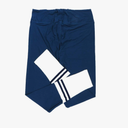 Lularoe Tall Curvy (TC fits Sizes 12-18) Solid Blue with White Ankles and Stripes Buttery Soft Adult Leggings, Pack Of 2