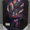 XDTIOPIMY Wall Art Music Poster Microphone Canvas Print Decor for Living Room, Bedroom, Office - Framed Ready to Hang 12x18 Inches Multi 14