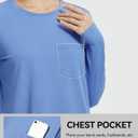 baleaf Women's Long Sleeve Workout Shirts for Women Active Tops Soft Activewear Moisture Wicking Running Clothes Travel (Blue, M)