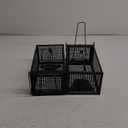 2 Packs Humane Rat Trap Outdoor Mouse Traps Indoor Use, Rodent Chipmunk Traps for Small Live Animal Catch and Release - Black