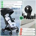 Fotgear Baby Stroller Cooling Pad with 2 Built-in Fan - 3D Breathable & Washable Carseat Cooling Cushion Liner with Child Lock, 5 Speed Levels, Max 17H Ventilation for Toddler Baby Summer Essentials | Breathable Cooling Pad with Fans