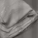 DUALIFE White Extra Long Blackout Curtains 52x108in, Rod Pocket Back Tab for Living Room, Thermal Insulated Soundproof, Privacy Assured, Ideal for High Ceiling Patio Sliding Door