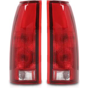PIT66 Tail Lights Assembly w/Connector Circuit Compatible with 1988-1999 Chevy GMC Silverado Sierra C/K 1500 2500 3500 Red Lens Rear Light Lamps Driver & Passenger Side Luz Trasera