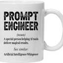 NAUNIQTEE Prompt Engineer Mug - AI Coffee Mug - Machine Learning & Artificial Intelligence Gift - Funny Coder Cup for Developers & Data Scientists