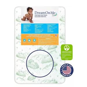 BABY Mattress,Dream On Me,Portable mattress dolchon portatil, size 37.5x25.5.