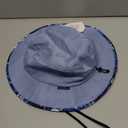 UPF 50+ Foldable Sun Hat Patterned Under Brim Bucket Hats for Summer Hiking Fishing Beach Safari Men Women (Large, Airy Blue)