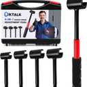 DIKTALK 4-in-1 Door Hinge Adjustment Tool for Residential & Commercial, Heavy Duty Gap Adjusting Wrench with Thread Design & Rubber Handle