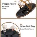 Baby Swings for Infants, Electric Infant Swing with 5 Speed Modes, 5-Point Harness, 3 Timer Settings, Built-in Lullabies & Bluetooth, Portable Modern Swing for Indoor & Outdoor (Black)