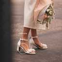 LifeStride Womens Florence Bow Heeled Sandal Silver 7.5 W
