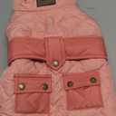 KYEESE Dog Coat Waterproof Dogs Jacket with Fleece Lined Thick Pets Clothes with Pocket Windproof Dog Coats for Small Dogs Warm Pet Winter Puffer Coat with Leash Hole Soft Pet Sweater for Cold Weather Medium