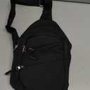 Tuwubi Crossbody Bags for Women, Sling Bag for Men, Small Hiking Backpack Anti Theft Lightweight for Outdoors Travel (M, Black)