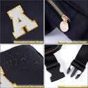 3 x Belt Bag Crossbody Bags for Girls Women,Mothers Day Gifts for Mom from Daughter,Birthday Gifts for 8 9 10 11 12 13 Year Old Girl,Small Waist Packs Kids Fanny Pack,Initial White A,Black Bag