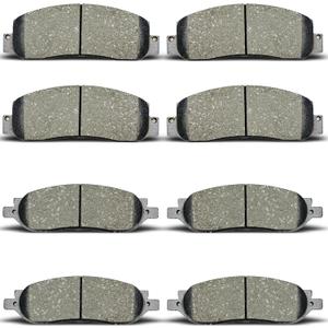 Front Rear Brake Pads Compatible with 2005-2007 Ford F-250 Super Duty,for 2005-2008 Ford F-350 Super Duty (D1068 D1069)