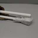 EXCLUSIVE HOME Napoleon 1" Curtain Rod and Coordinating Finial Set, Distressed White, Adjustable 36"-72" 