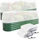 2 Pack Garden Netting Cover for 4 x 2 x 1 FT Raised Beds, Fine Mesh Plant Cover with Drawstring, Raised Bed Bug & Bird Barrier Screen for Vegetables, Herbs and Flowers