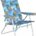SUNNYFEEL Tall Beach Chair for Adults, High Back High Seat Folding Chairs, 28 inches x 26 inches x 42 inches