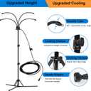 Standing Misters for Outside Patio, Adjustable Height 5.3 FT Stand Misting System for Cooling Outdoor, Portable Water Mister for Mist Playing, Patio Cooling, Backyard, Sprinkler