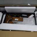 Height Adjustable Standing Desk with Power Outlets, 32" Manual Stand Up Desk with Storage Shelves Small Mobile Rolling Computer Desk Portable Laptop Table with Wheels for Home Office, Rustic