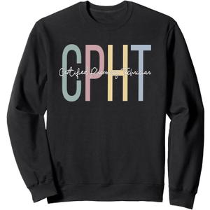 Certified Pharmacy Technician Boho CPhT Sweatshirt (Black, XL)