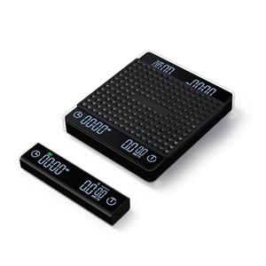 Geevorks Rechargeable Mini Coffee Scale with Timer,Coffee Scale Wireless Display,Pour Over Coffee Scale,3kg/0.1g High Precision,Tare,Zero Function,Unit Switching,Rechargeable