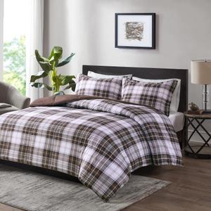 Madison Park Parkston Plaid King/ Cal King Comforter Set, 3 Piece Brown