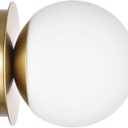 Wall Sconces, 1 Light Modern Globe Sconce in Aged Brass, Wall Light for Bedroom Bathroom Living Room & Hallway Vanity Lighting, Ceiling Light Fixture