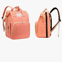 Unisex Diaper Bag - Western Baby Backpack with Insulated Pockets | Multi-functional Baby Bag | Waterproof Baby Travel Bag - Pink, Medium