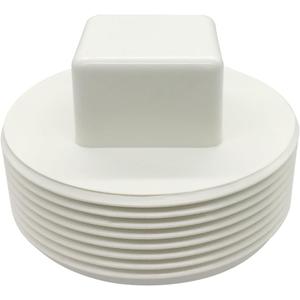 Fitvell 2-1/2" NPT Thread Male PVC Cleanout Plug, PVC Pipe End Cap for Plumbing Water Line