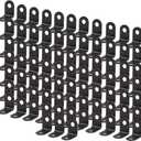 uxcell 80pcs Angle Bracket Metal 12x12mm Black Corner Brace Fastener L Shaped Right Angle Brackets Corner Protector Shelf Support with Screws for Furniture