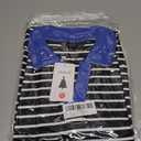 ZESICA Womens Striped Long Sleeve Tops Oversized Sweatshirt V Neck Loose Fit Tunic Tops Spring Casual Blouses (Black, M)