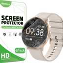 Screen Protector Compatible for Boquaw/Kimeag S67 Smart Watch 1.43" (6 Pack) Clear TPU Soft Protective Film Compatible for Basznrty S61 Smart Watch