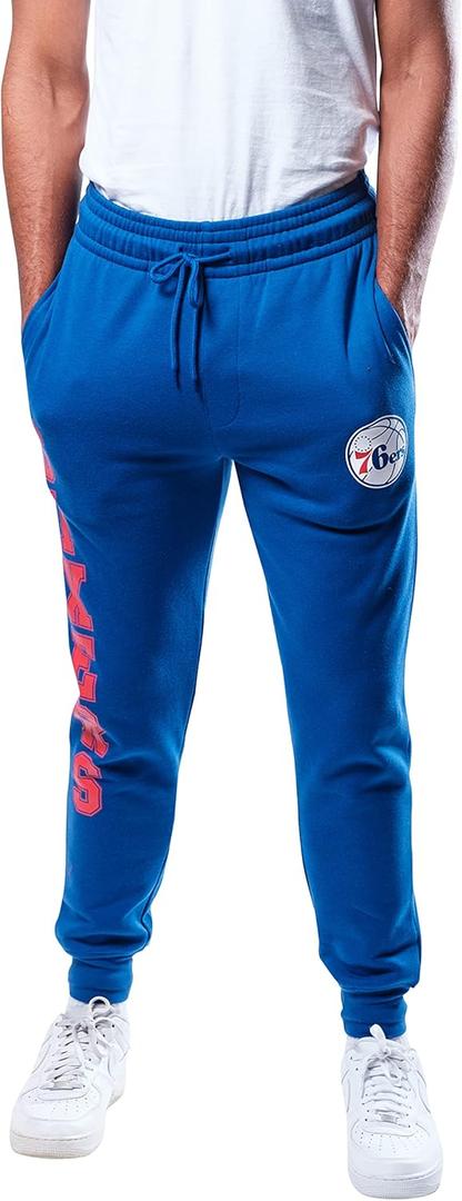 Ultra Game NBA Men's Soft Team Jogger Sweatpants (Medium, Blue)