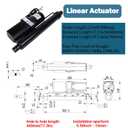 JEENDA DC 12V 12" Hydraulic Motor Heavy Duty Electric Linear Actuator 1700Lbs-2300lbs Compatible with Dump Trailers, Lift Tables, Solar Tracking System, Wheelchair Lift,Tractors,Cleaning Vehicle