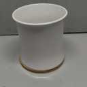 Comfify Large Ceramic Kitchen Utensil Holder with Bamboo Base - Modern Utensil Crock for Countertop Organization - Kitchen Counter Organizer for Cooking Tools, Spatulas, Spoons & More - White Ceramic