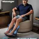 Foot Massager for Neuropathy,Plantar Fasciitis, High-Frequency Vibration Feet Massager with Heat, 30 Speed Levels & 3 Angles Relax Calf Leg and Foot for Circulation Pain Relief, Remote Control (Black)