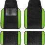 FH Group Automotive Floor Mats Universal Fit Premium Carpet Car Mats with Driver Heel Pad, Full Set for Cars, SUVs & Trucks - Green