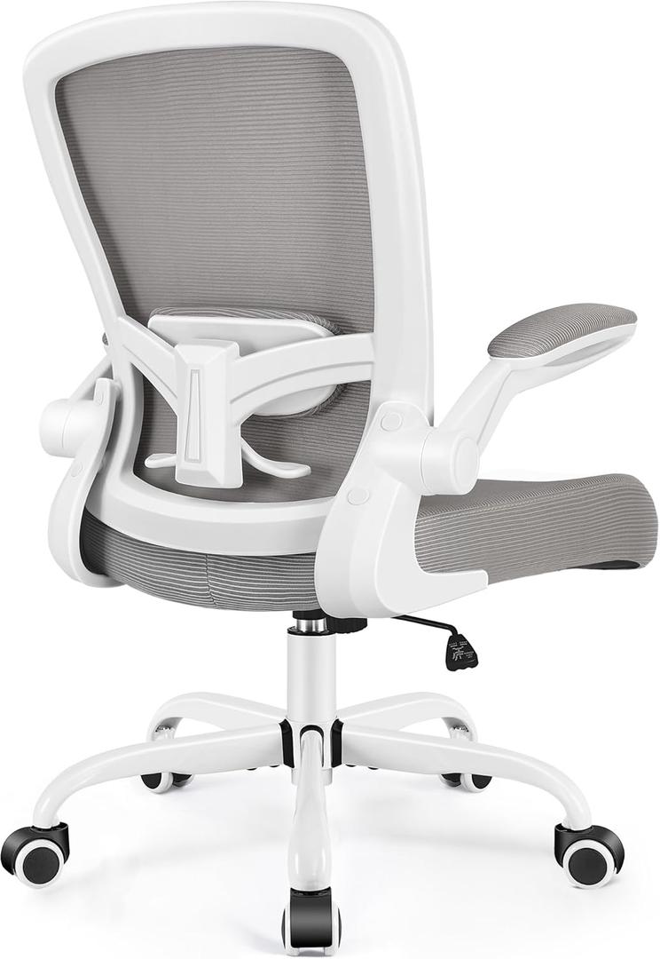 FelixKing Ergonomic Office Chair, Adjustable Height, Breathable Mesh Fabric, Lumbar Support, Gray (918-W, Grey)