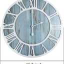 1st owned Wall Clocks for Living Room Decor,16" Vintage,Round Silent Non Ticking,Black Metal,Modern Wood Clocks for Home Bedroom,Kitchen,Garden,Office,Cafe,Modern Wall Decoration -Roman Numerals
