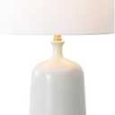 SAFAVIEH Lighting Collection Stevie 28-inch Cream/Brass Ceramic Table Lamp (LED Bulb Included)