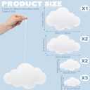 8 Pcs Classroom 3D Cloud Decoration Hanging for Ceiling Party Decoration Artificial Cloud Ornament Hanging Ceiling Wall Decor for Birthday Wedding Baby Shower Nursery Children Room (Delicate,White)
