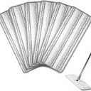 Microfiber Flat Mop Pads, 13-Inch Washable and Reusable Refills, 6-Pack Replacement for Wet and Dry Floor Cleaning, Compatible with 11-13" Hook and Loop (Velcro) Flat Mops (13.0  4.9 x 0.2)