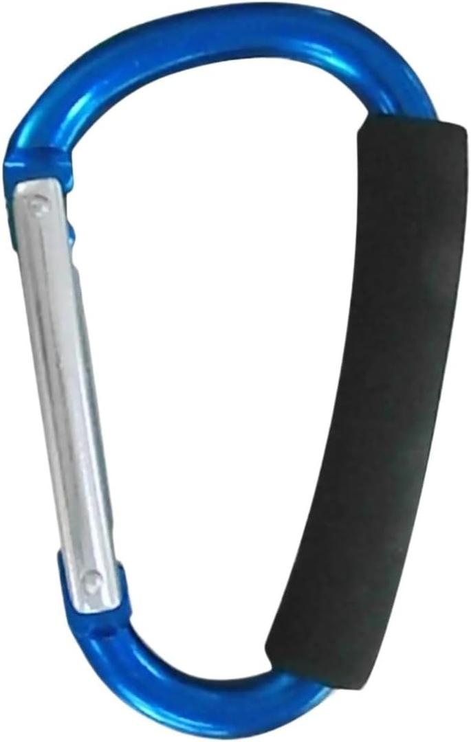 D Snap Hook Aluminum Carabiner Soft for Hiking Camping Carabiner (12mm Blue)