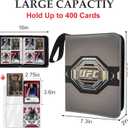 400 Pockets Card Binder for Cards,Portable Waterproof Storage Bag with Removable Sleeves for Sports Cards Collectors