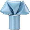 Dusty Blue 3 Inch Double Faced Satin Ribbon - Thick French Blue Silk Sash for Wedding Decor, Gift Wrapping, Party Favor, Flower Arrangement, Craft Supplies, Bows - 10 Yards