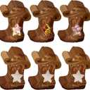 Resurhang 60 Pcs Cowboy Boots Zipper Treat Bags Wild West Food Goodie Gifts Bags Resealable Western Theme Party Snack Candy Containers for Cowboy Birthday Bachelorette Baby Shower Supplies