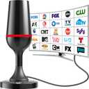 2026 Digital TV Antenna for Smart TV Indoor, TV Antenna for Local Channels with 360 Signal Reception & Magnetic Base, HD Antennas for TV Without Cable Support 4K 1080P All TVs (Red)