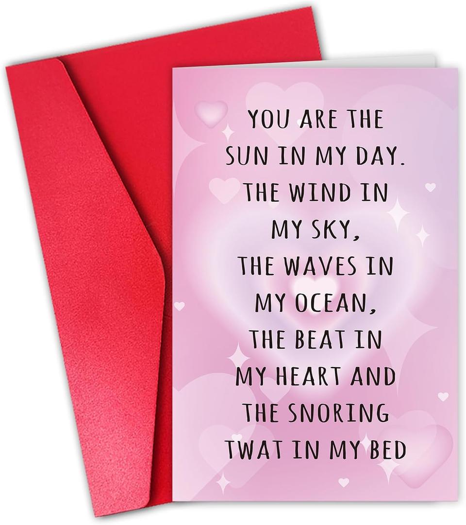 Romantic Valentines Day Card for Husband Men, Funny Valentines Day Card for Boyfriend Him, Happy Valentines Day Cards from Wife Girlfriend (#15)